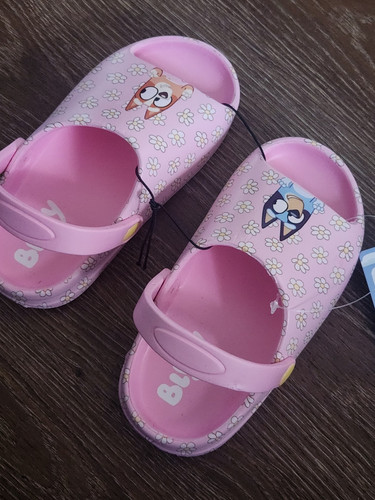 BLUEY Sandali Slides Scarpe Bingo Cane Disney 5/6 Bambino Bambina - Foto 9 di 9