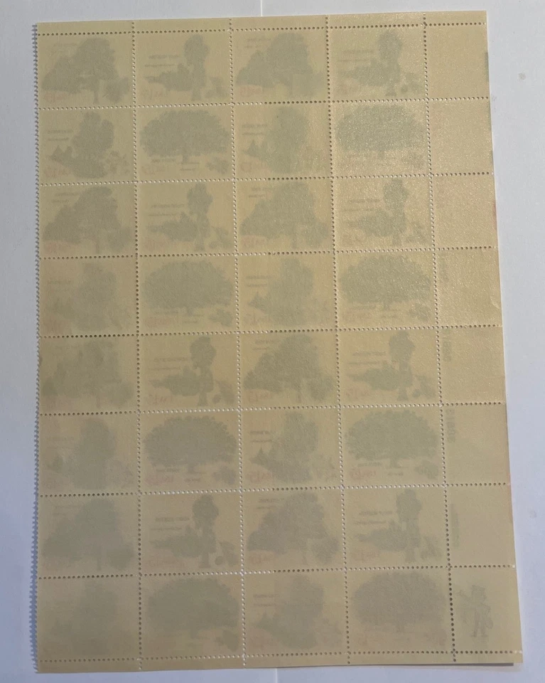 1978 15c American Trees Stamps #1764-67, 32 stamp Plate Sheet, LEFT Selvage MNH - Image 2 of 2