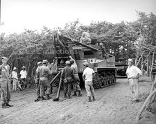 Vintage Negative Original Photo 1950’s Korean War Military Tank Recovery Vehicle