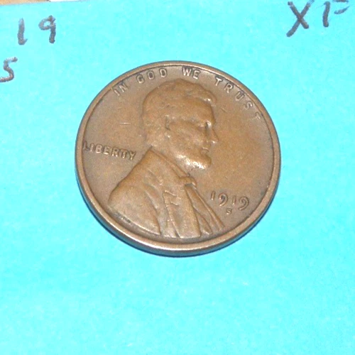1919 S    WHEAT CENT   EXTRA FINE  # 12