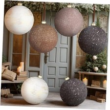 4 Pcs 5.91 Inch Large Vintage Christmas Ball Ornaments Extra Vintage Style