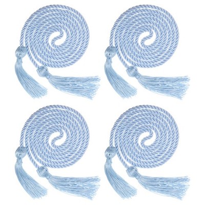 4Pcs 67'' Graduation Honor Cord with Tassel Braided Graduation Ropes Sky Blue