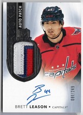 2021-22 UD The Cup Brett Leason #166 Capitals Rookie Patch Auto SN# /249