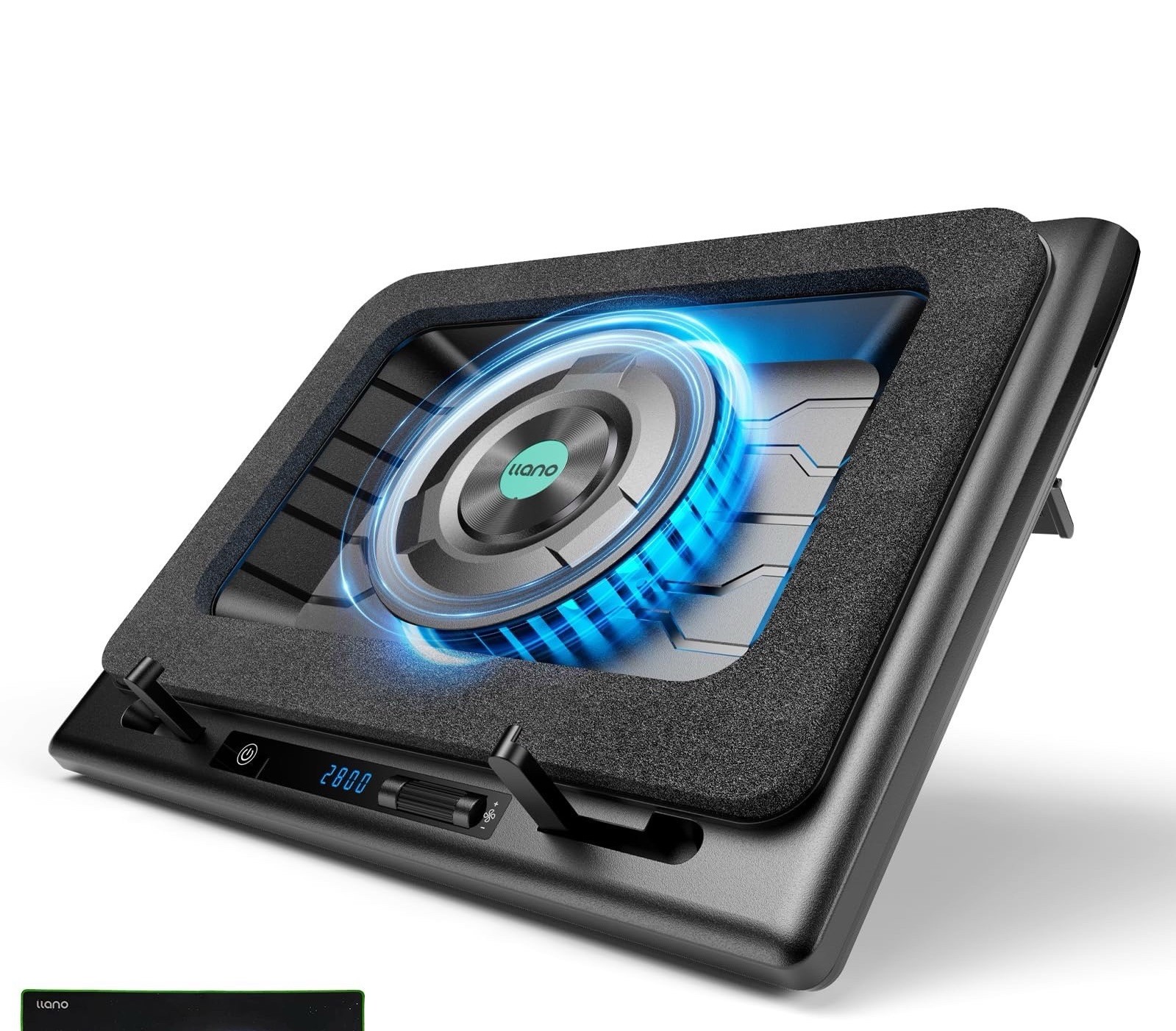 Llano V12 Laptop Cooling Pad, Black