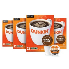 Dunkin's Donut Original Blend Medium Roast K Cup Coffee Pods 88 Count