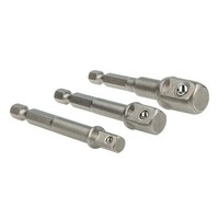 Stecknuss - Adapter-Satz FüR Akkuschrauber / Bohrmaschine, 3-Teilig, 1/4 3/8 1/2