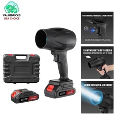 Lightweight Handheld Dust Blower - Portable Mini Jet Blower with 2 Batteries