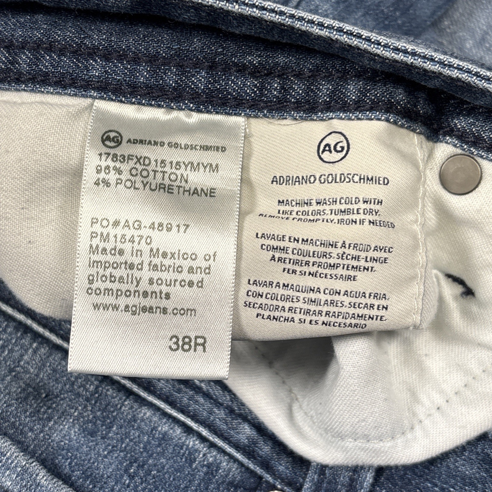 AG Adriano Goldschmied Jeans Men’s 38R (38x33) Denim The Tellis Modern Slim - View 7