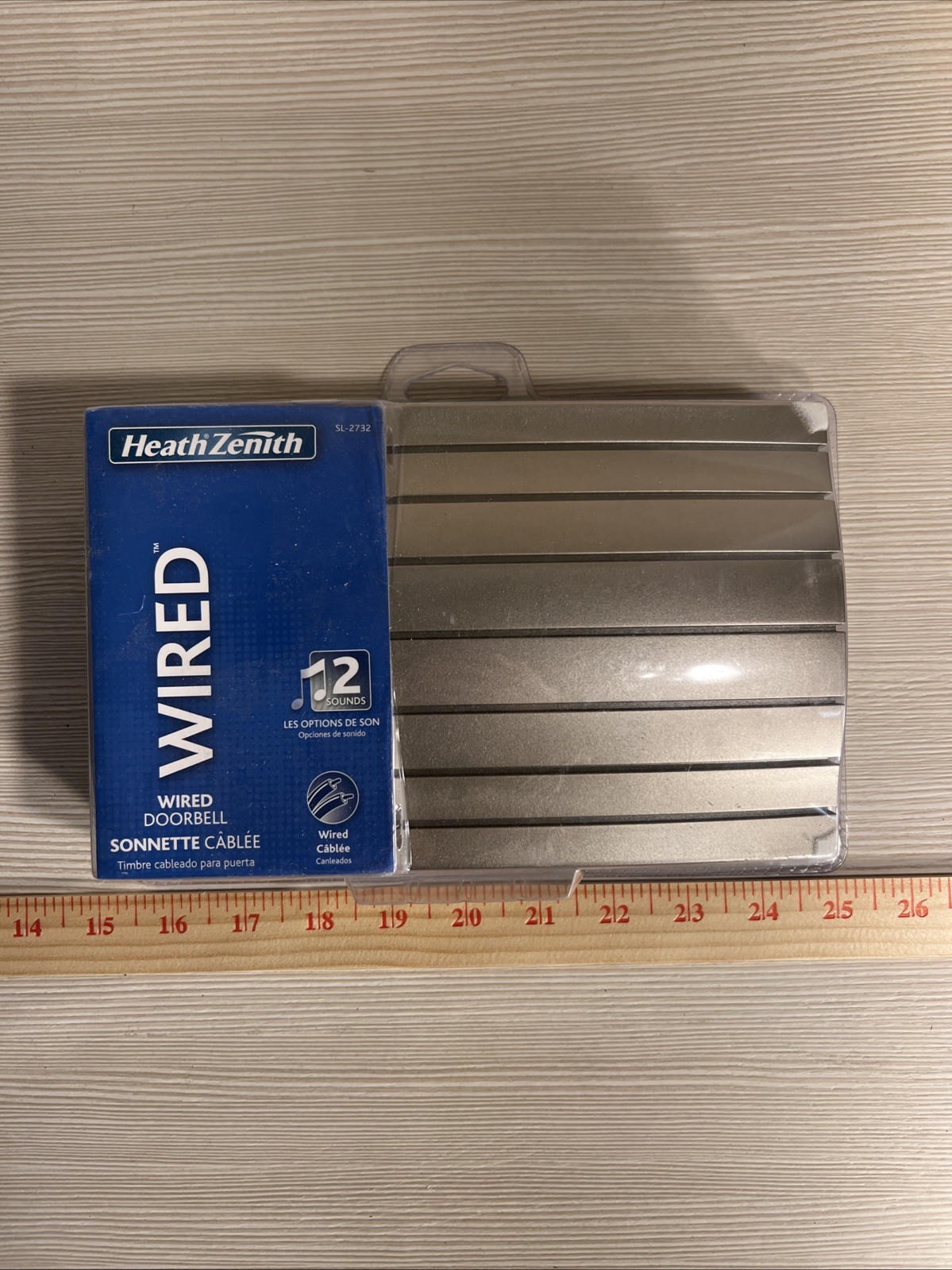 Heath Zenith Wired Doorbell Chime Silver Model SL-2732 BRAND