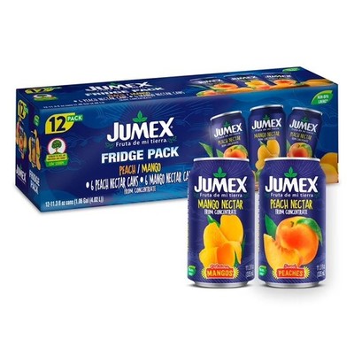 Jumex Mango Nectar Juice & Peach Nectar Juice, 11.3 fl oz, 12 pack
