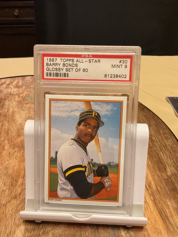 1987 Topps - All-Star Glossy Set of 60 Barry Bonds #30 (RC) PSA Graded Mint 9 