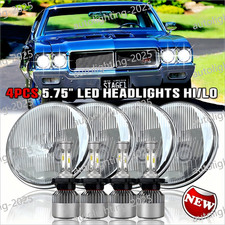 For Buick Gs 455 1970-1972 Round 4pcs 5-34 5.75 Inch Headlights Hilo Beam