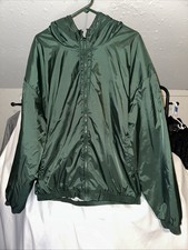 Augusta Sportswear Pullover Jacket Mens 2XL Black Hooded 1/2 Zip Windbreaker