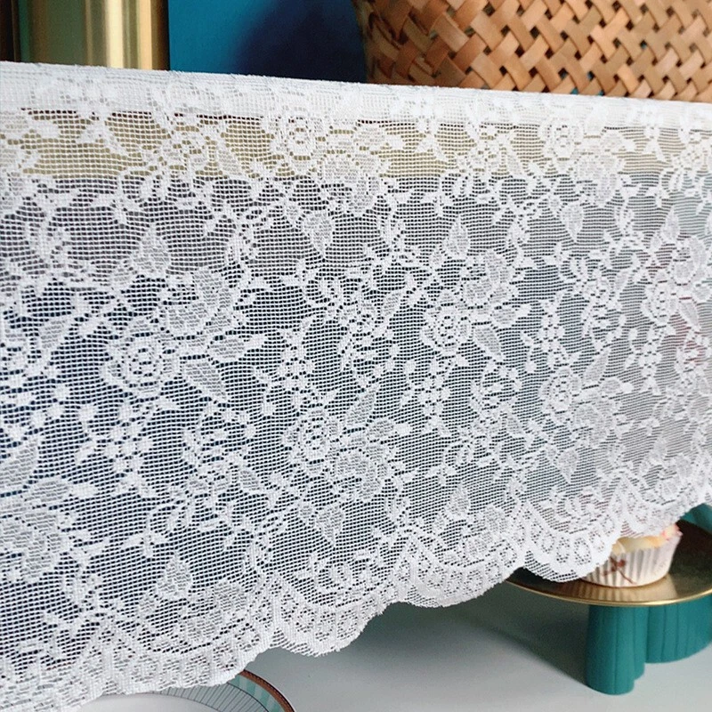 Vintage Embroidered Lace Tablecloth Dining Table Cloth Wedding Dinner Home Decor - Image 3 of 4