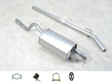 Auspuff Set Neu für Renault Twingo 2 1.2 + 16V Mittelrohr + Endtopf + Anbauteile