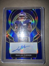 2025 Panini Select - Select Signatures Dallas Turner #SIP-DTR Blue Prizm 71/99