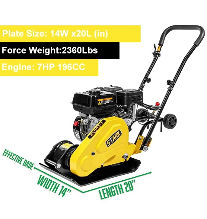 Walk Behind Compactor Rammer 振动板 土壤污垢 EPA 212cc 7.0HP 发动机 — 第 2/4 张图片