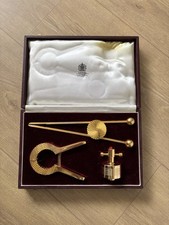 Aspreys Gold Plated 3 Piece Bar Set