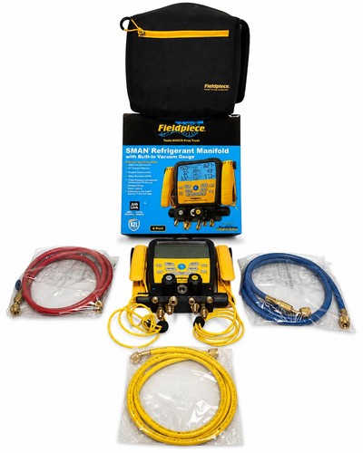 Fieldpiece SM482V Wireless Digital 4-Port SMAN Manifold Vacuum Gauge W/ Box
