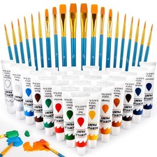 Acrylic Paint Set - 24 Colors Acrylic Paint with 20 Brushes,24 x 12ml Tubes