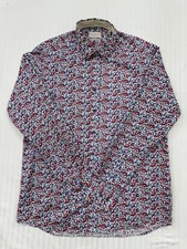 Bugatti Men's Multi-Color Floral Cotton Button-Down Shirt L