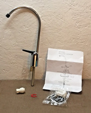 New RO Faucet Chrome Finish w/ Black Lever 7/16" Adapter Fits Everpure LVRO-75HE