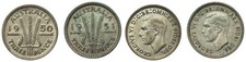 Australia - 3 Pence 1950, 1951 - George VI, Silver