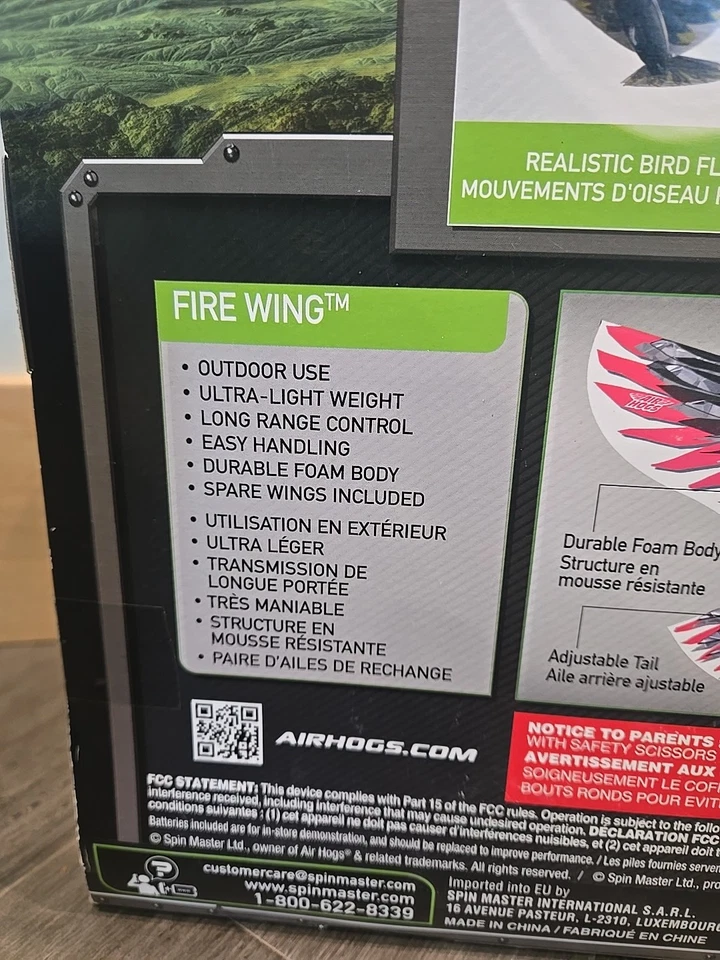 Air Hogs FireWing Wind Flyers Black/Yellow Bird RC Plane NEW IN BOX Rare - 2006 - Image 4 of 4