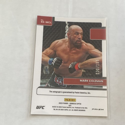 2023 Donruss Optic UFC Mark Coleman Signature Series Auto Autograph Red #30/199 - Bild 2 von 2