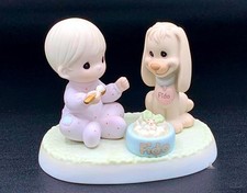 Precious Moments Adorable Collectible Baby & Fido Dog Figurine Display Piece