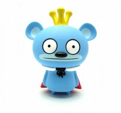 Bossy Bear 5" Blue Vinyl Figur von David Horvath
