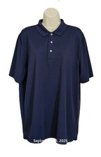 Ben Hogan Performance Polo Shirt Men's Size L 42/44 Blue Short Sleeve Button Up