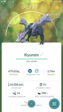 Pokemon Shiny Kyurem With (Glaciate*)  - P T C Mini GO - Read item Description