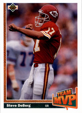 Steve DeBerg 1991 Upper Deck Team MVP #462 Kansas City Chiefs NFL Football Card