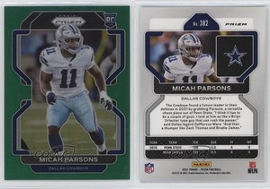 2021 Panini Prizm Rookie Green Prizm Micah Parsons #382 Rookie RC