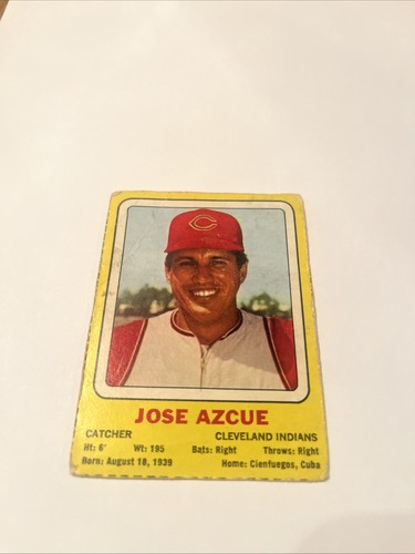 1969 Transogram Jose Azcue Cleveland Indians Box Statue Creased Free Shipping