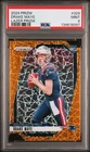 2024 Panini Prizm Drake Maye Orange Lazer Rookie RC #329 PSA 9 Mint