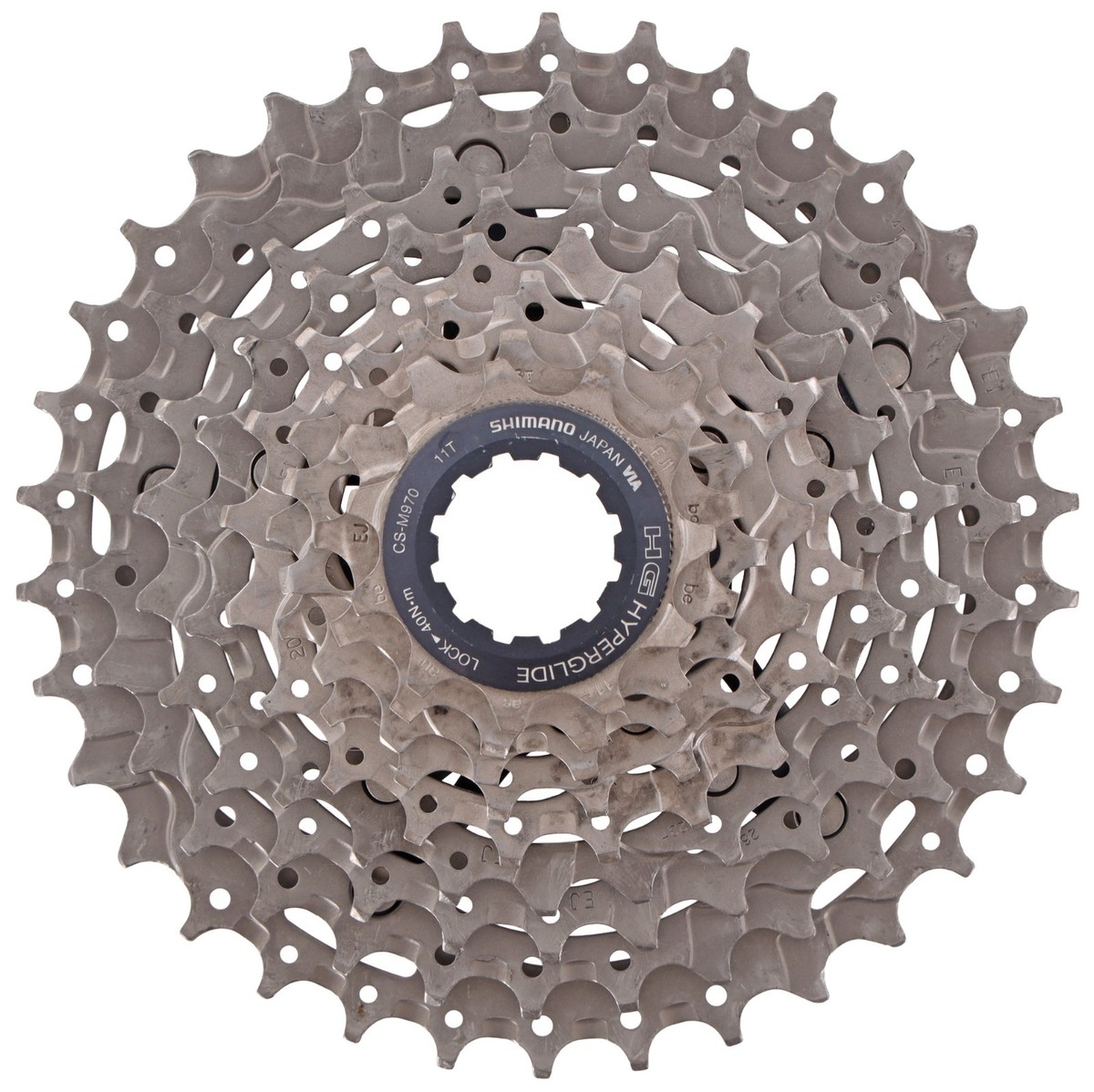 Shimano XTR CS-M970 Mountain Bike Cassette 9 Speed 11-34T Titanium