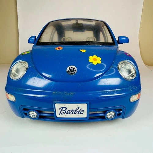 Vintage 2000 Mattel Barbie Blue Volkswagen VW Beetle Bug Toy Car
