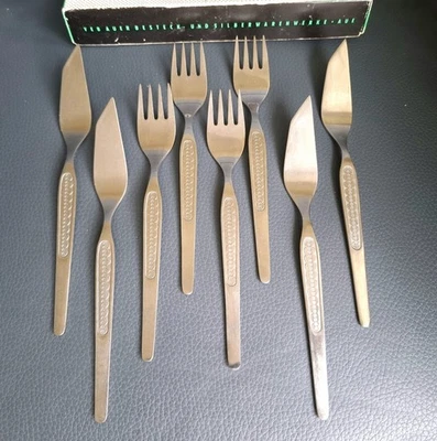 4 x Midcentury  ABS Fischbesteck, unbenutzt  - Bild 1 von 4