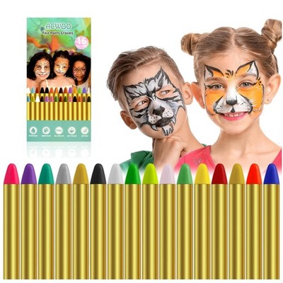 Halloween Schminke Set Gesichtsfarbe Bodypaint 16 Farben Kostüm Make-up