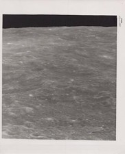 Apollo 8 RARE NASA BLACK 1968 Lunar Horizon Oblique View 10x8 Original Photo