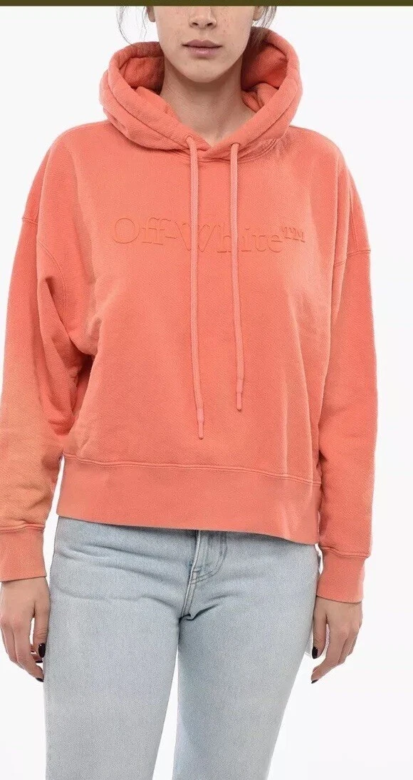 Felpa con cappuccio di design OFF WHITE piccola. Originariamente $760