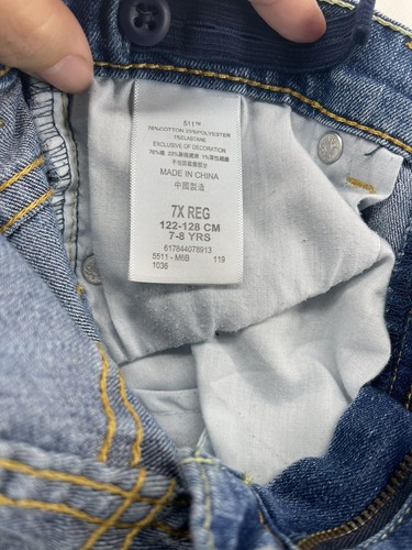 Levi's 511 Slim Jeans Kids Boys 7X Reg 20” Waist 7-8 Year Olds Pants Sport Denim - Picture 11 of 13