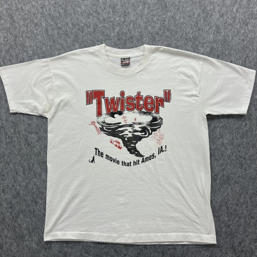 Twister Film T-Shirt Erwachsene XL 1996 Ames Iowa Filmpremiere Filmverkäufer Geschenk - Bild 1 von 8
