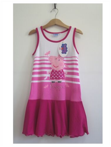 Peppa Pig Girls Summer Dress 100% Cotton Character Sleeveless Dress 7 Years BNWT