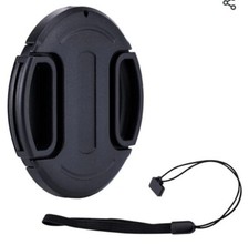 49mm Lens Cap center pinch snap on Front Cover string for Canon Nikon Sony 