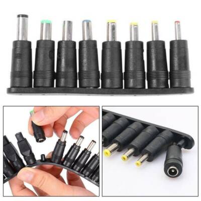 8 Stück Universal Laptop Notebook Netzteil Adapter Tipps AC DC Stecker Set