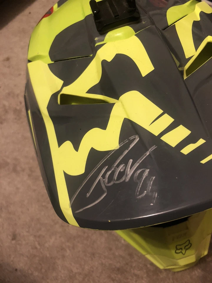 Casco de carreras V1 firmado por Ken Roczen Cole Seely moto todoterreno ATV Foto 4 de 4