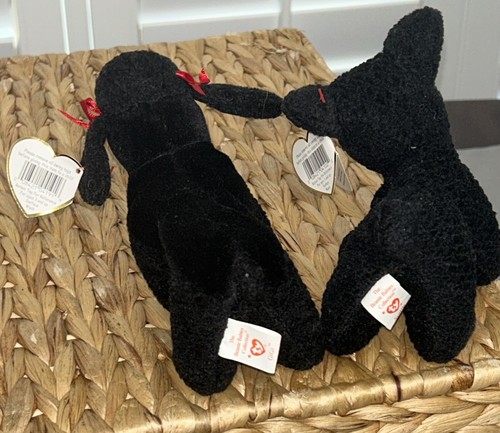 Ty Beanie Babies SCOTTIE Terrier 1996 GIGI Poodle 1998 Stuffed Dogs Animals Toys - Picture 19 of 20